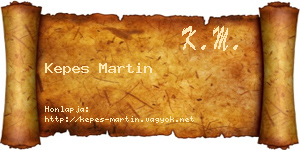 Kepes Martin névjegykártya